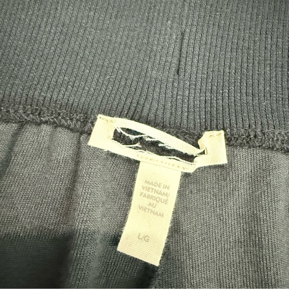 NWOT Eileen Fisher‎ Cozy Velour Knit Jogger Pant Black Large Minimalist Casual - Picture 4 of 9